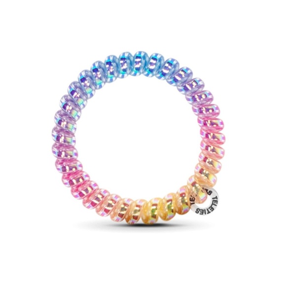 Teleties NEW 3 Pack Small Hair Ties Eat Glitter for Breakfast Ponytail Bracelets - Picture 3 of 4